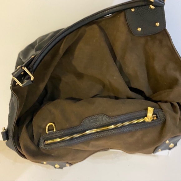 Louis Vuitton LV monogram L Hobo Mahina Leather Black - Picture 4 of 14